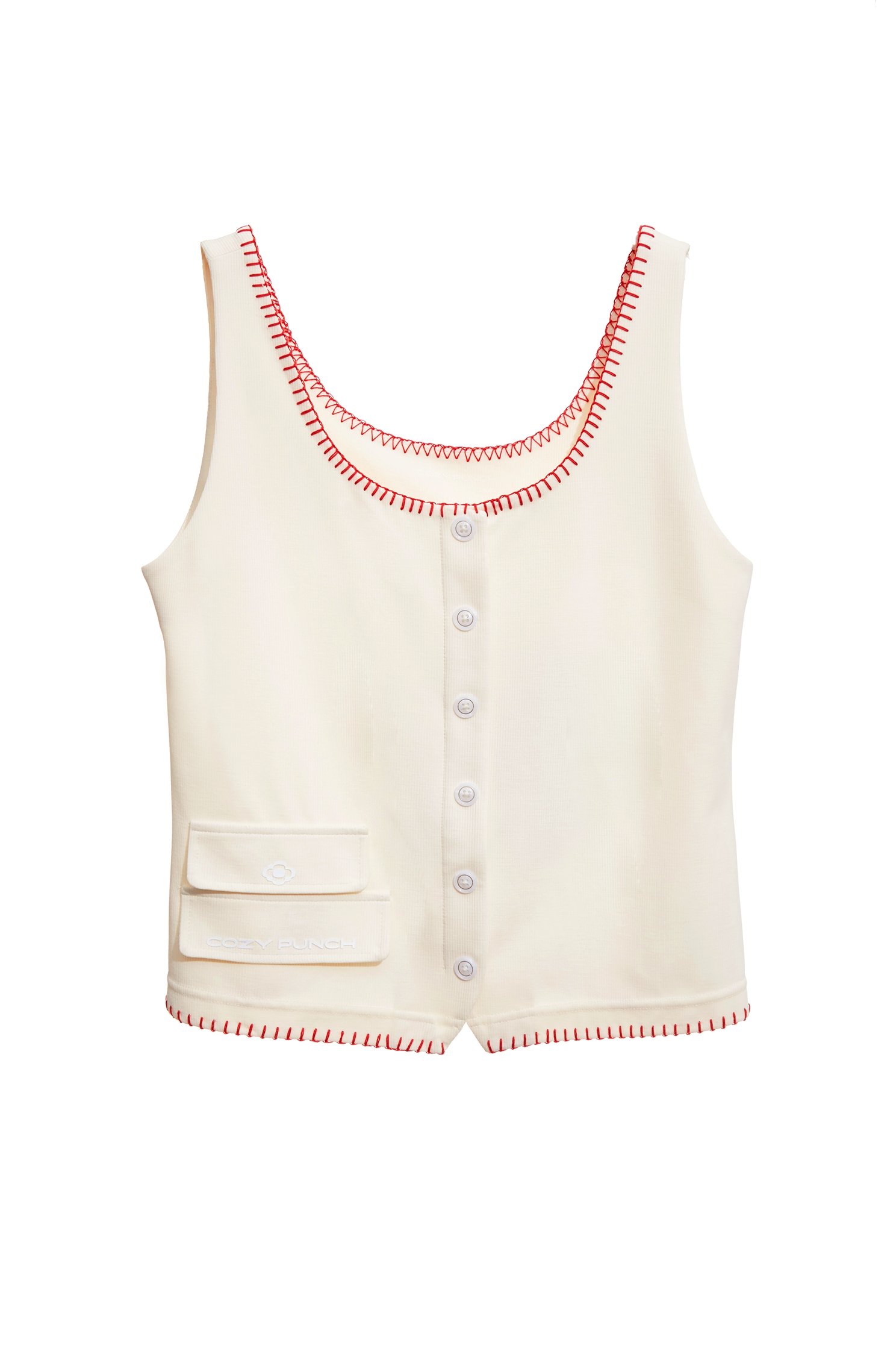 Wide Neckline White VestWide Neckline White Vest,sleeveless tops,Tops,Embroidered,sleeveless tops,Season (AW) Look,sleeveless tops