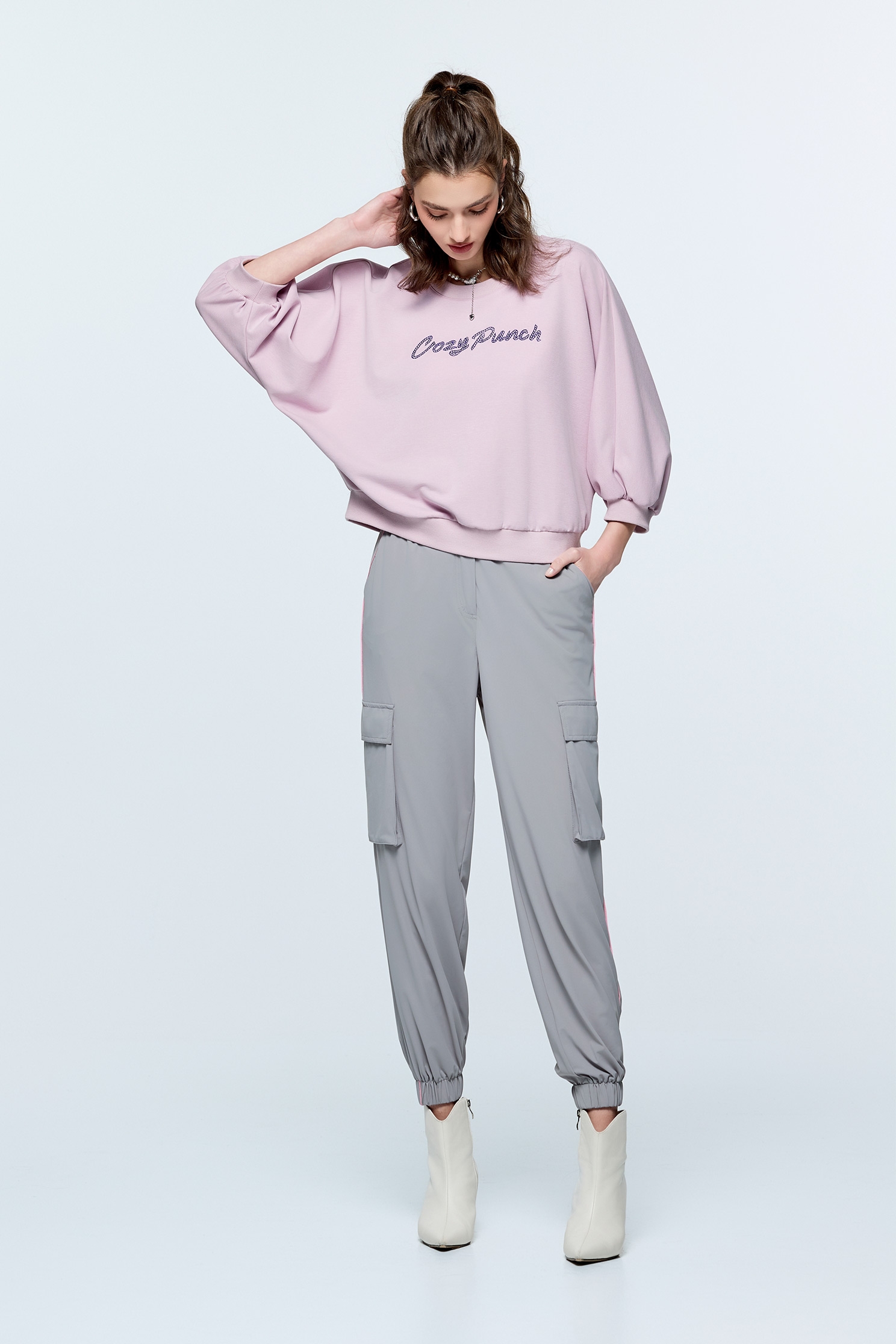 Makeup Pink Rope Embroidery TopMakeup Pink Rope Embroidery Top,COZY PUNCH,Tops,Casual,Embroidered,Season (SS) Look,Embroidered tops