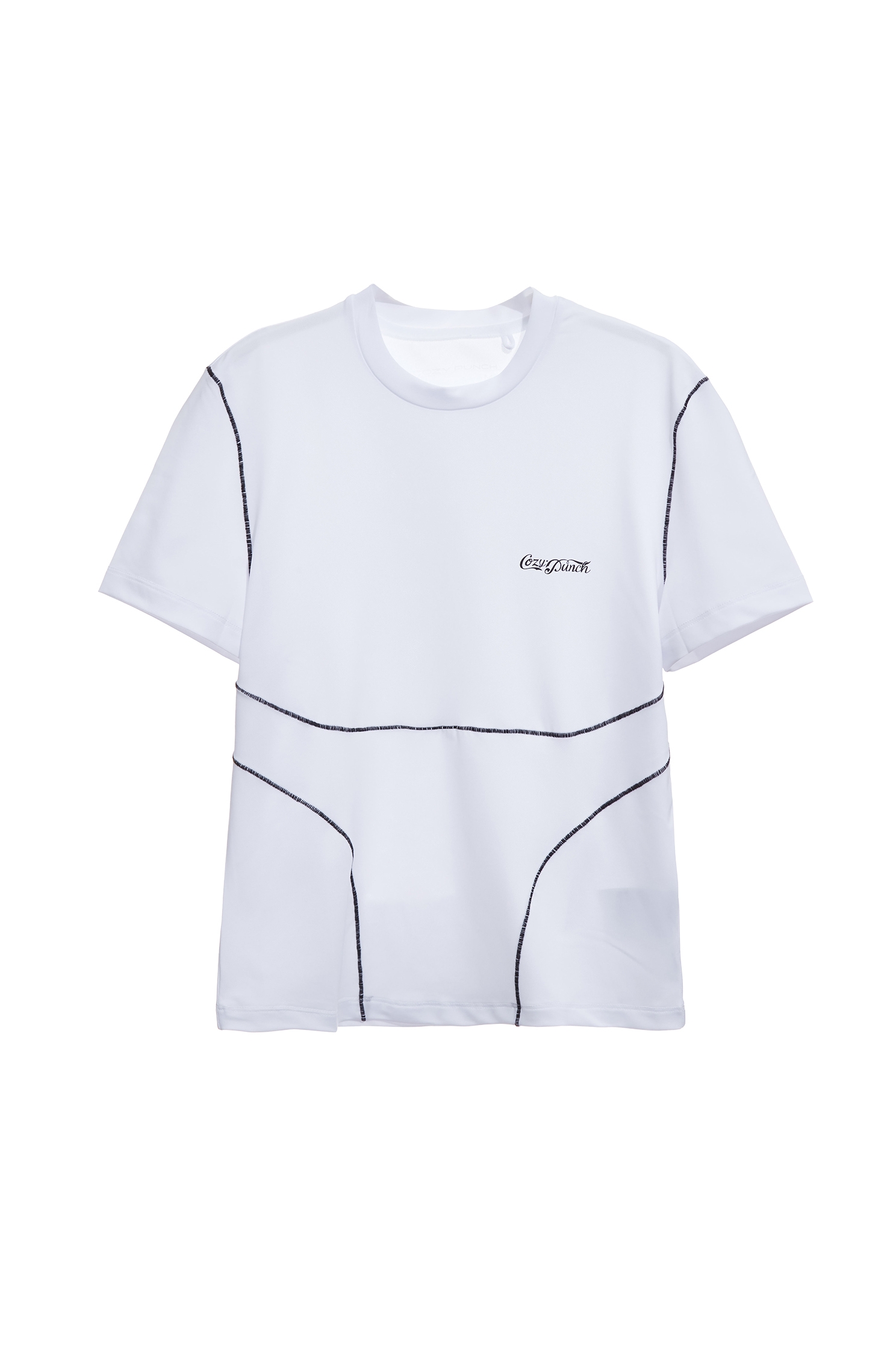 Curve Stitching Casual T-shirtCurve Stitching Casual T-shirt,COZY PUNCH,T-shirts,T-shirts,Tops,Season (SS) Look,Short sleeve tops