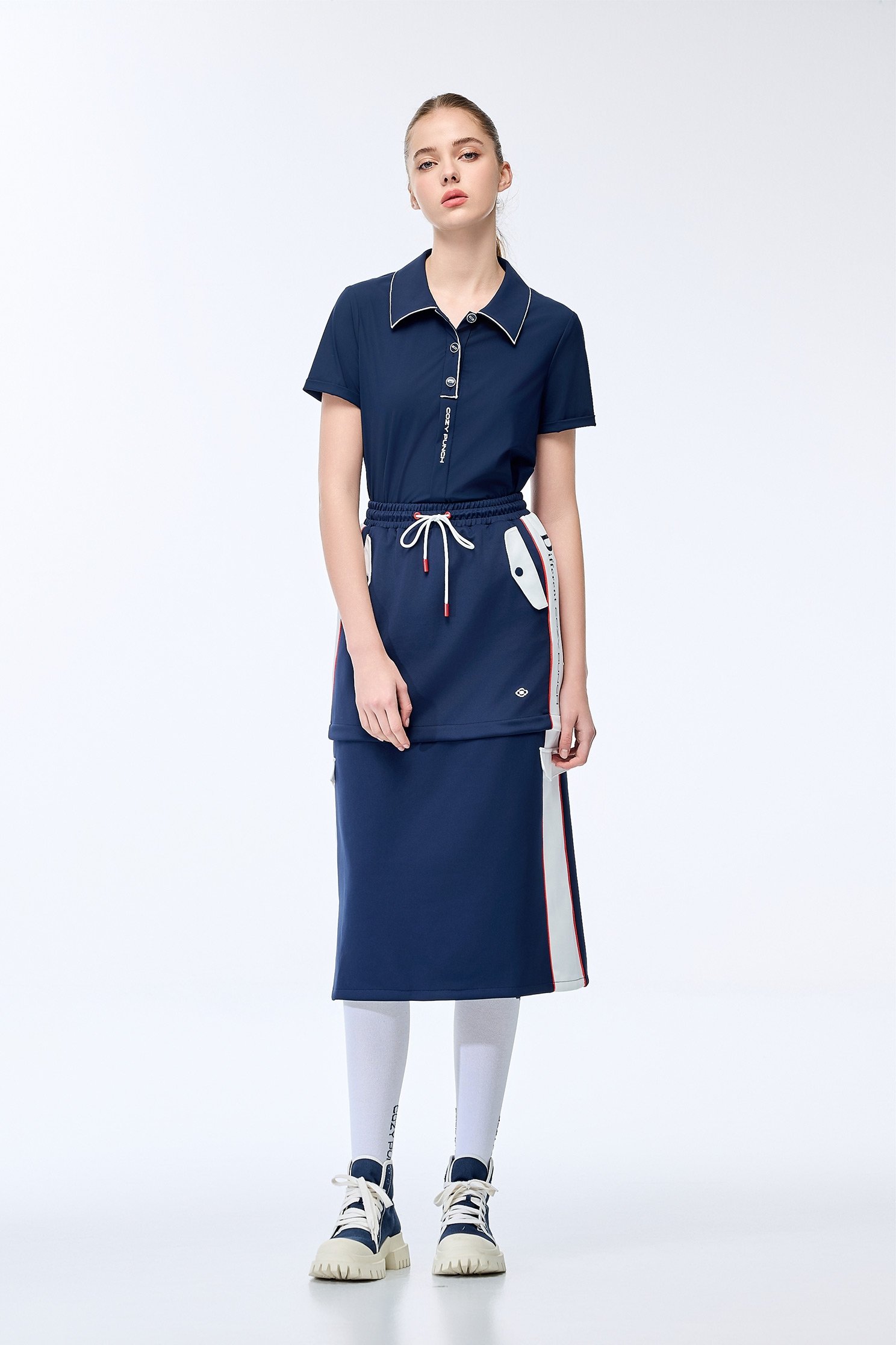 Ocean Cave Color Top with Embroidered Trim,COZY PUNCH,Tops,Casual,Season (SS) Look