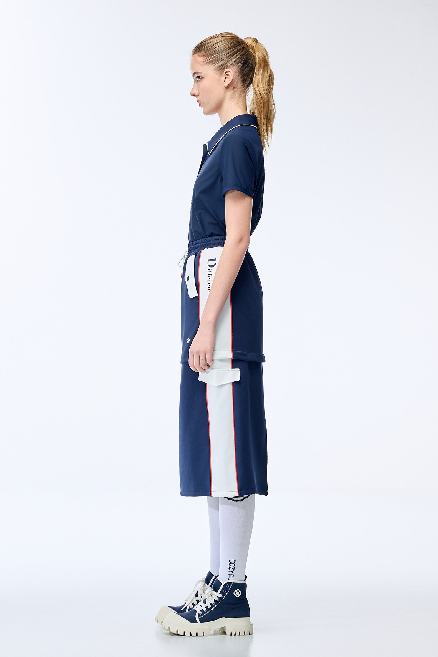 Ocean Cave Color Top with Embroidered Trim,COZY PUNCH,Tops,Casual,Season (SS) Look