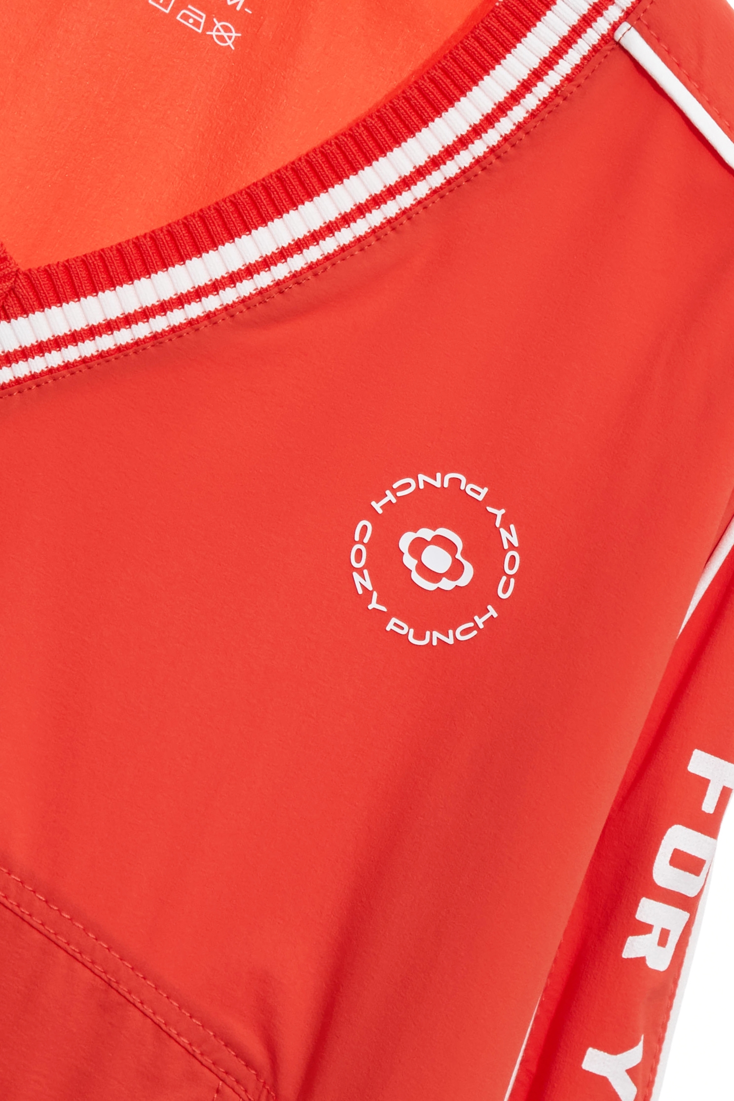 Contrast Trim Detail Sun Protection Collagen TopSunset Coral Color Collagen Top,Cool Tech Activewear,CoolTechActivewear,COZY PUNCH,Tops,Season (SS) Look