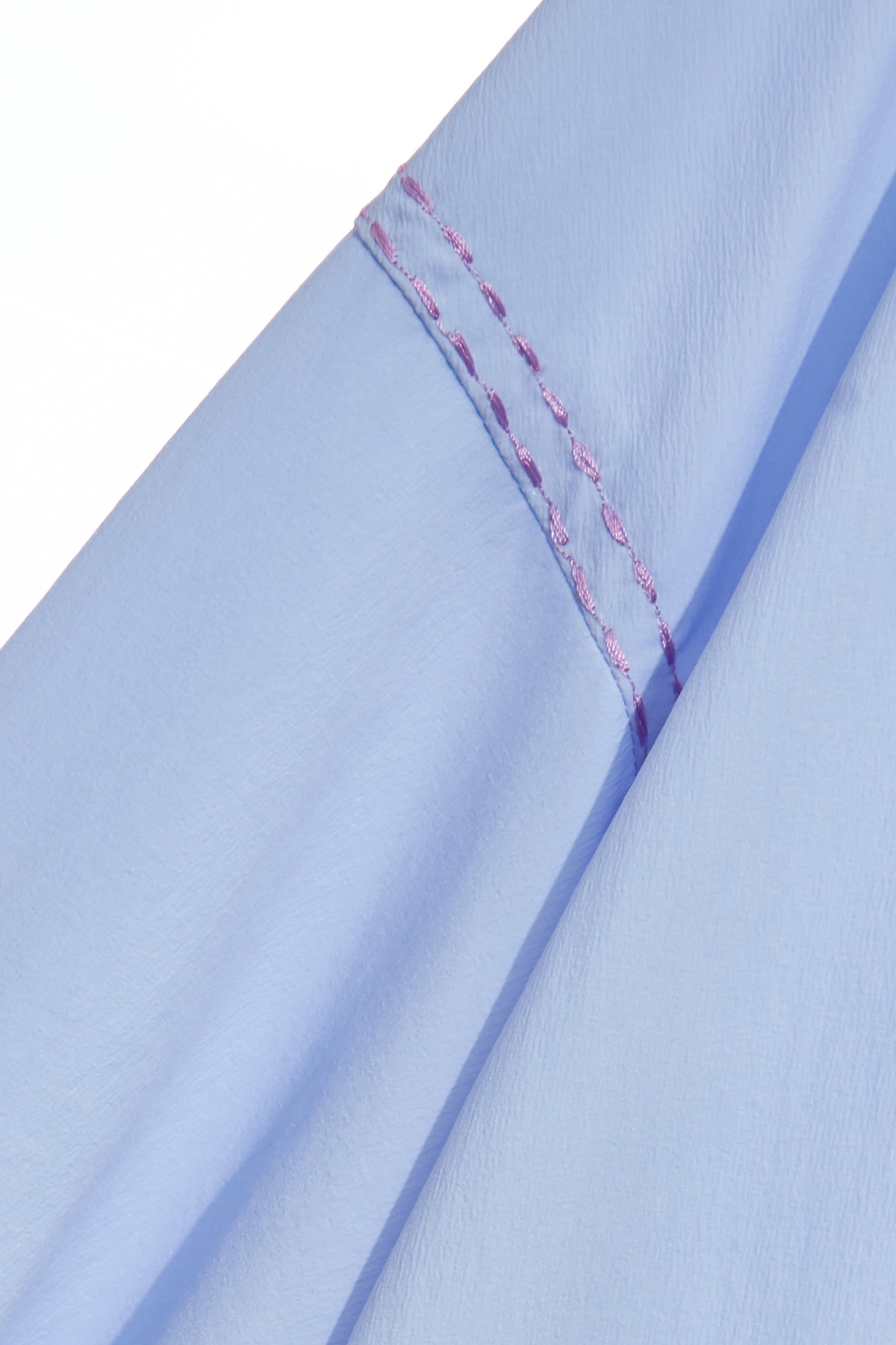 Contrast Stitch Detail High Performance Collagen TopColor-Blocked Embroidered Stitch Detail Top,COZY PUNCH,Tops,Casual,Embroidered,Season (SS) Look