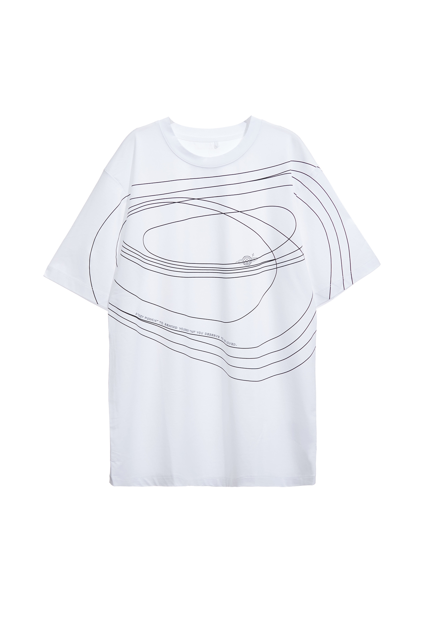 Planetary Graphic Print TeePlanet Orbit Print T-Shirt,COZY PUNCH,T-shirts,T-shirts,Tops,Casual,Season (SS) Look,Cotton