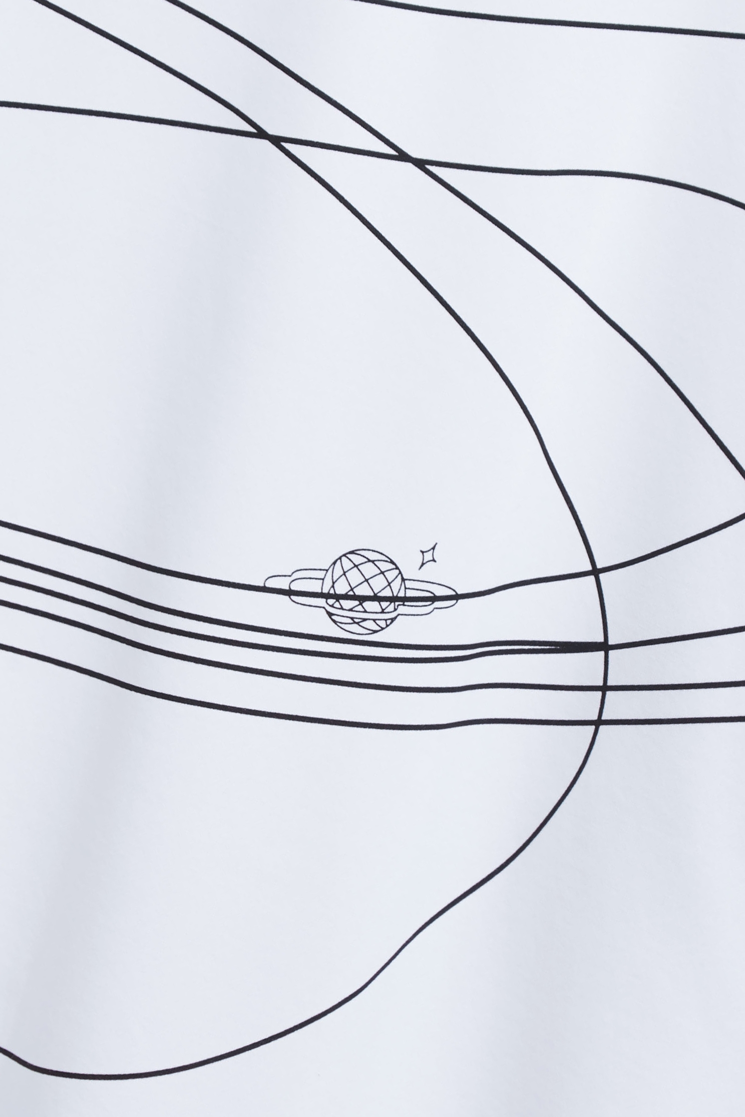 Planetary Graphic Print TeePlanet Orbit Print T-Shirt,COZY PUNCH,T-shirts,T-shirts,Tops,Casual,Season (SS) Look,Cotton