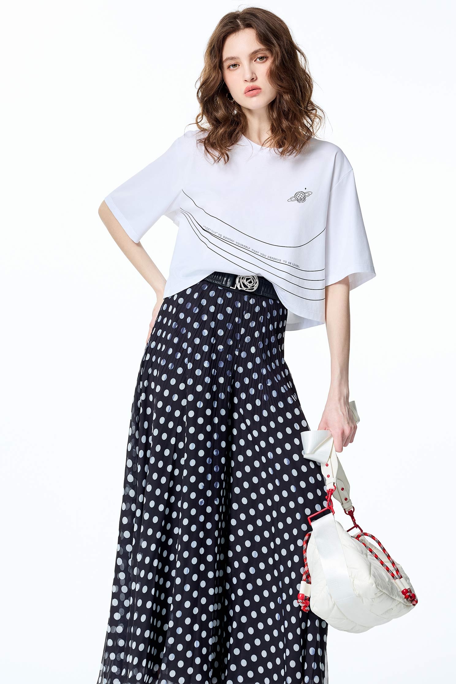 Planetary Graphic Print Crop TeePlanetary Graphic Print Crop Tee,COZY PUNCH,T-shirts,T-shirts,Tops,Season (SS) Look,Cotton