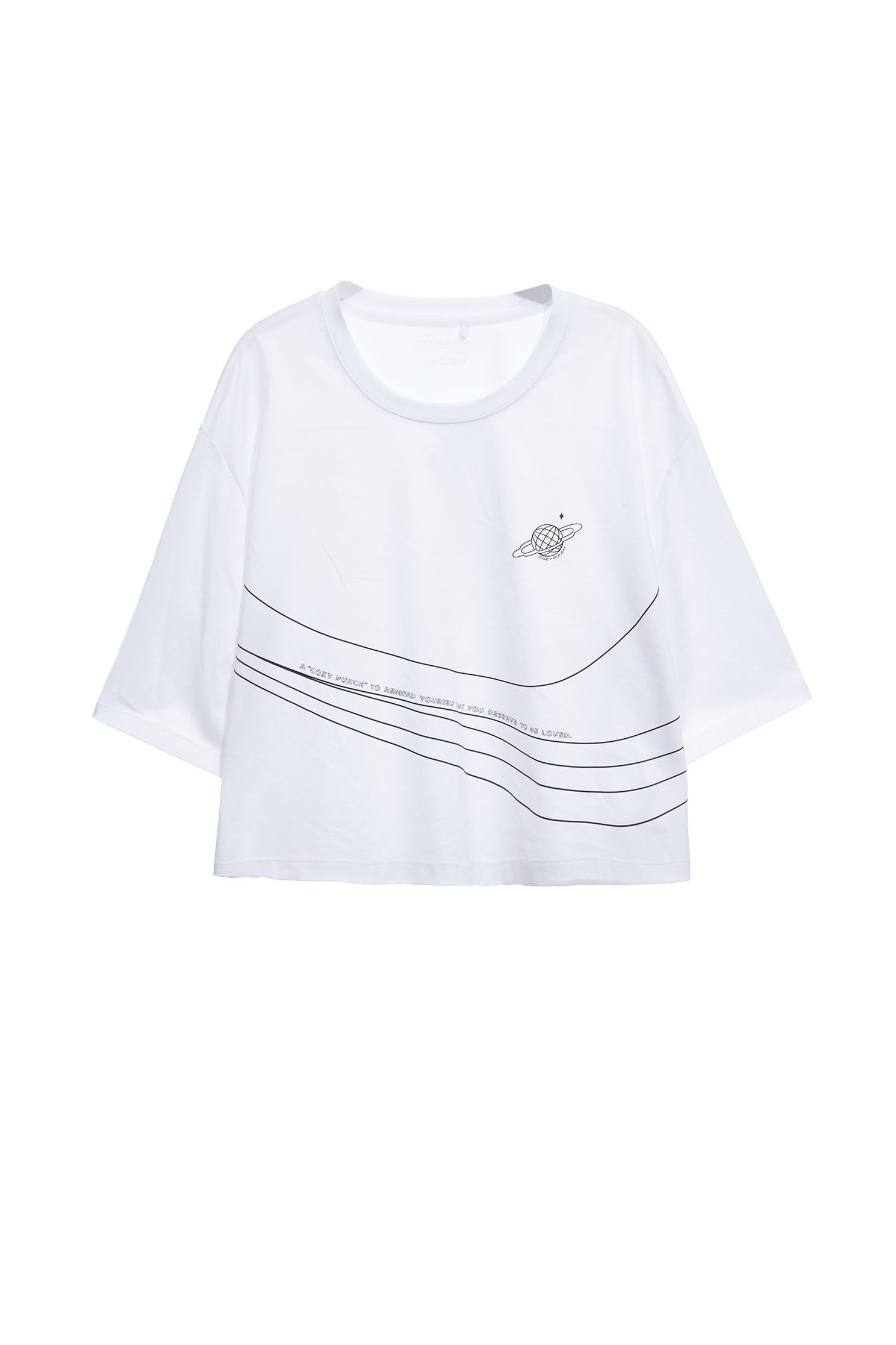 Planetary Graphic Print Crop TeePlanetary Graphic Print Crop Tee,COZY PUNCH,T-shirts,T-shirts,Tops,Season (SS) Look,Cotton