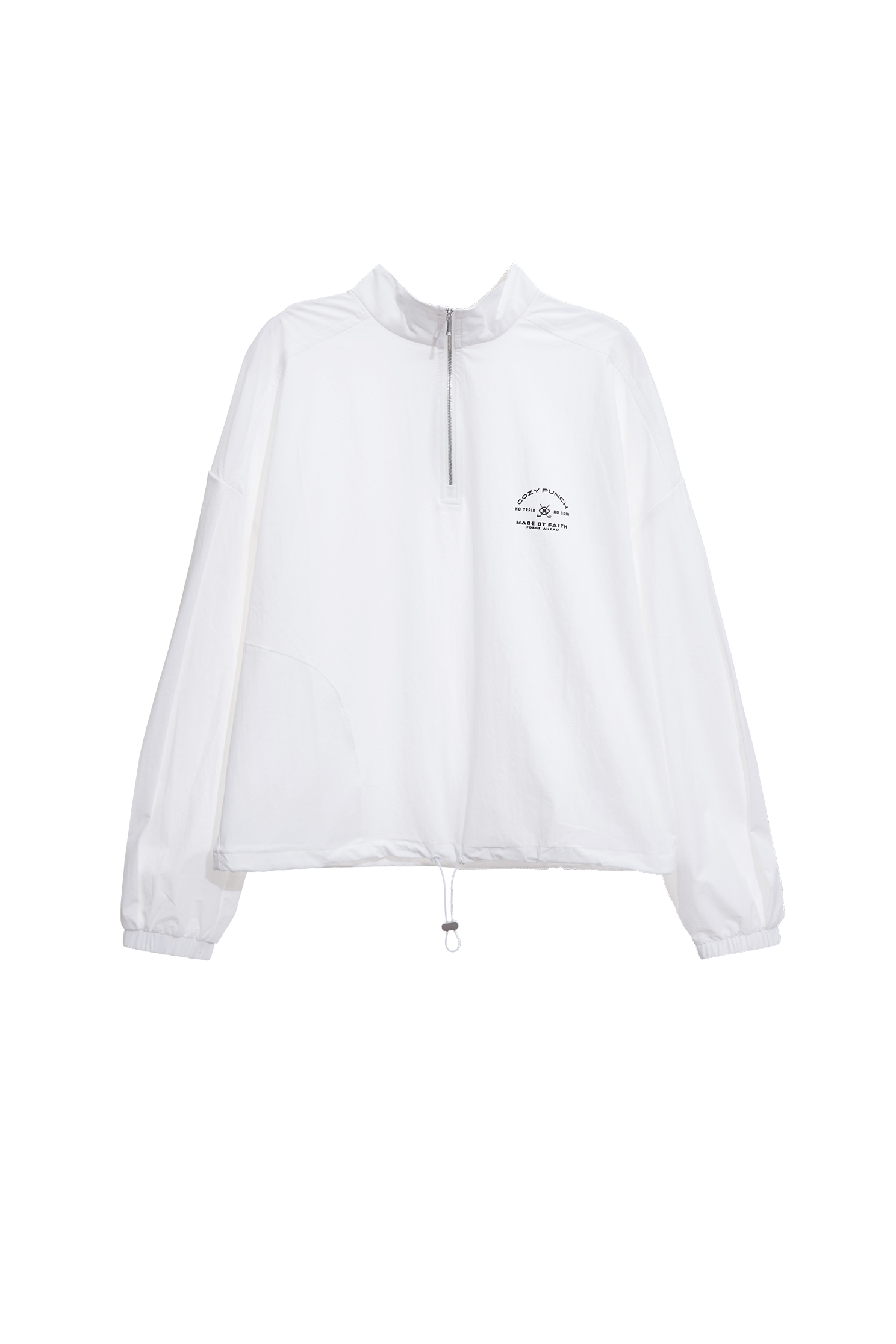 Stand Collar Collagen White TopStand Collar Collagen White Top,COZY PUNCH,Tops,Season (SS) Look