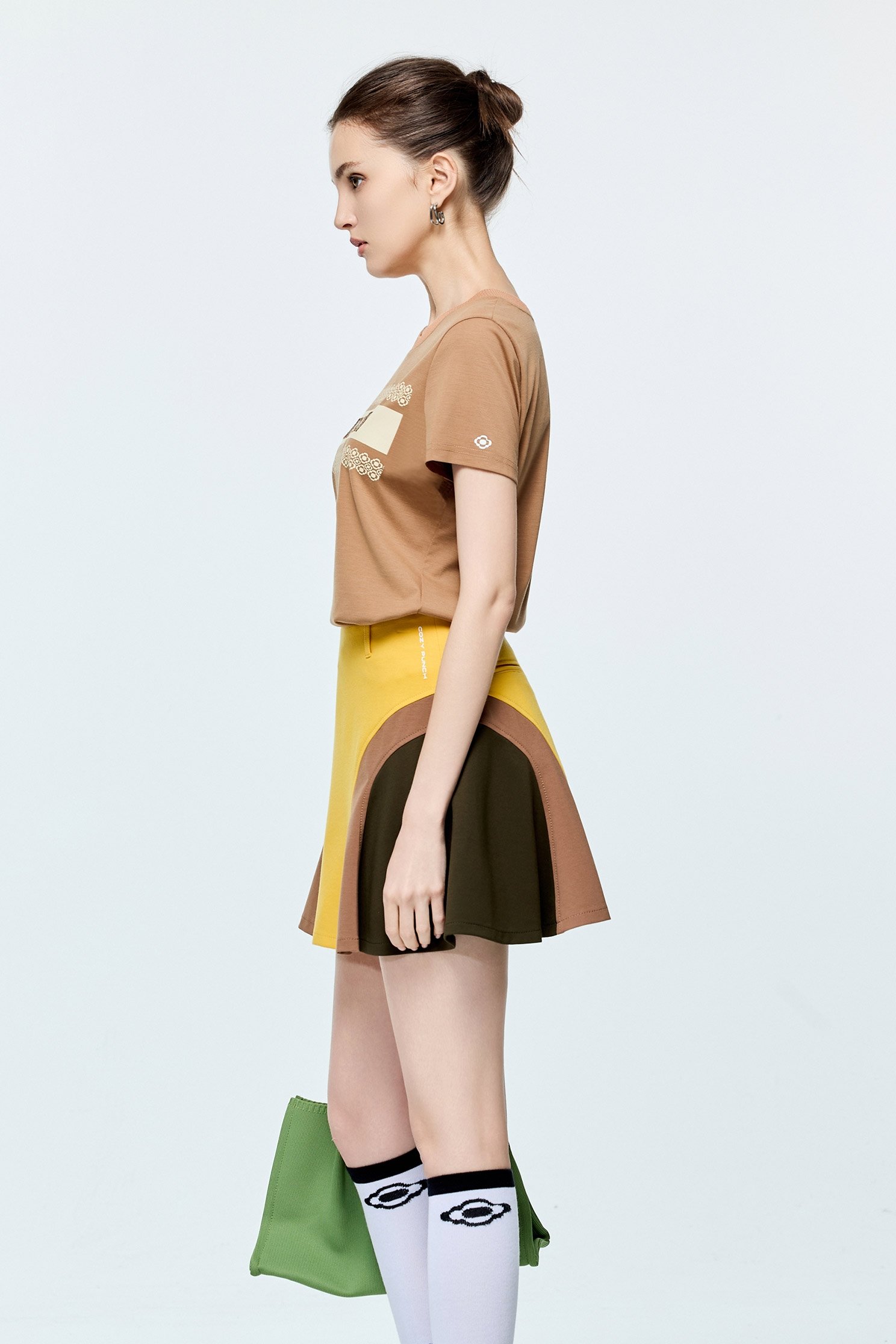 Caramel Short Sleeve TeeCaramel Short Sleeve Tee,COZY PUNCH,T-shirts,Tops,Embroidered,Season (AW) Look