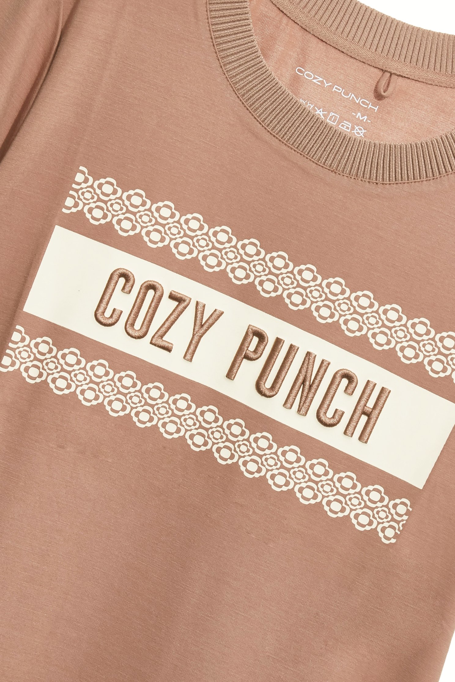 Caramel Short Sleeve TeeCaramel Short Sleeve Tee,COZY PUNCH,T-shirts,Tops,Embroidered,Season (AW) Look