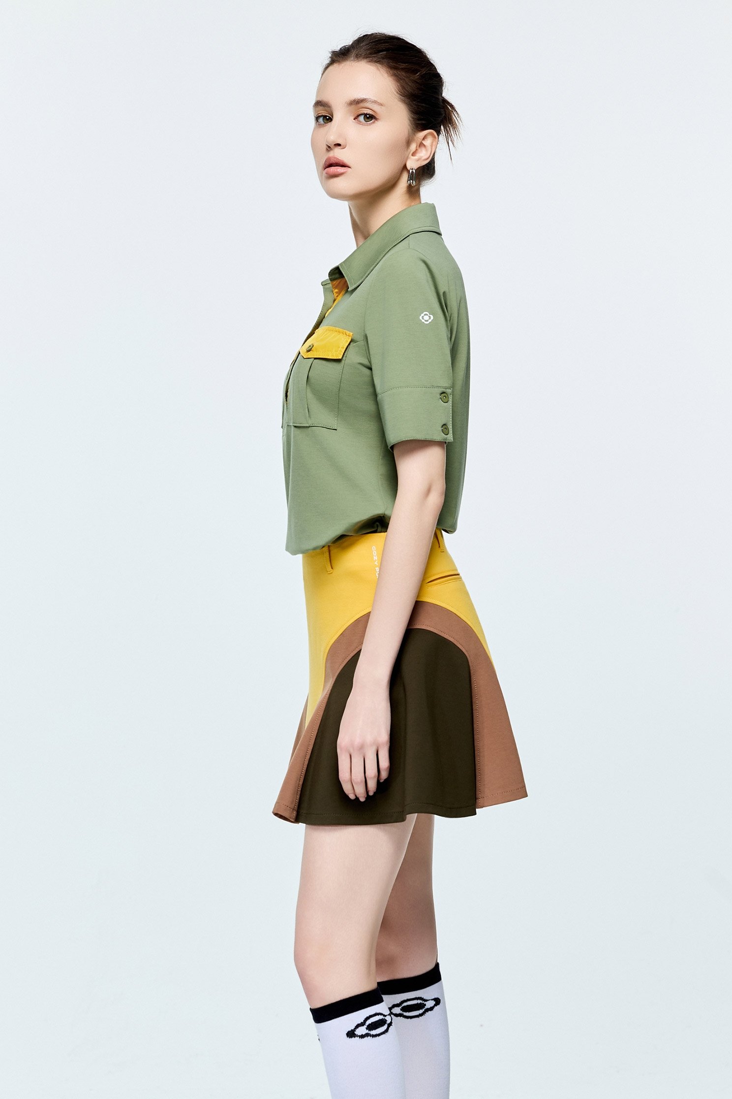 Army Green Polo ShirtArmy Green Polo Shirt,COZY PUNCH,Tops,Season (AW) Look