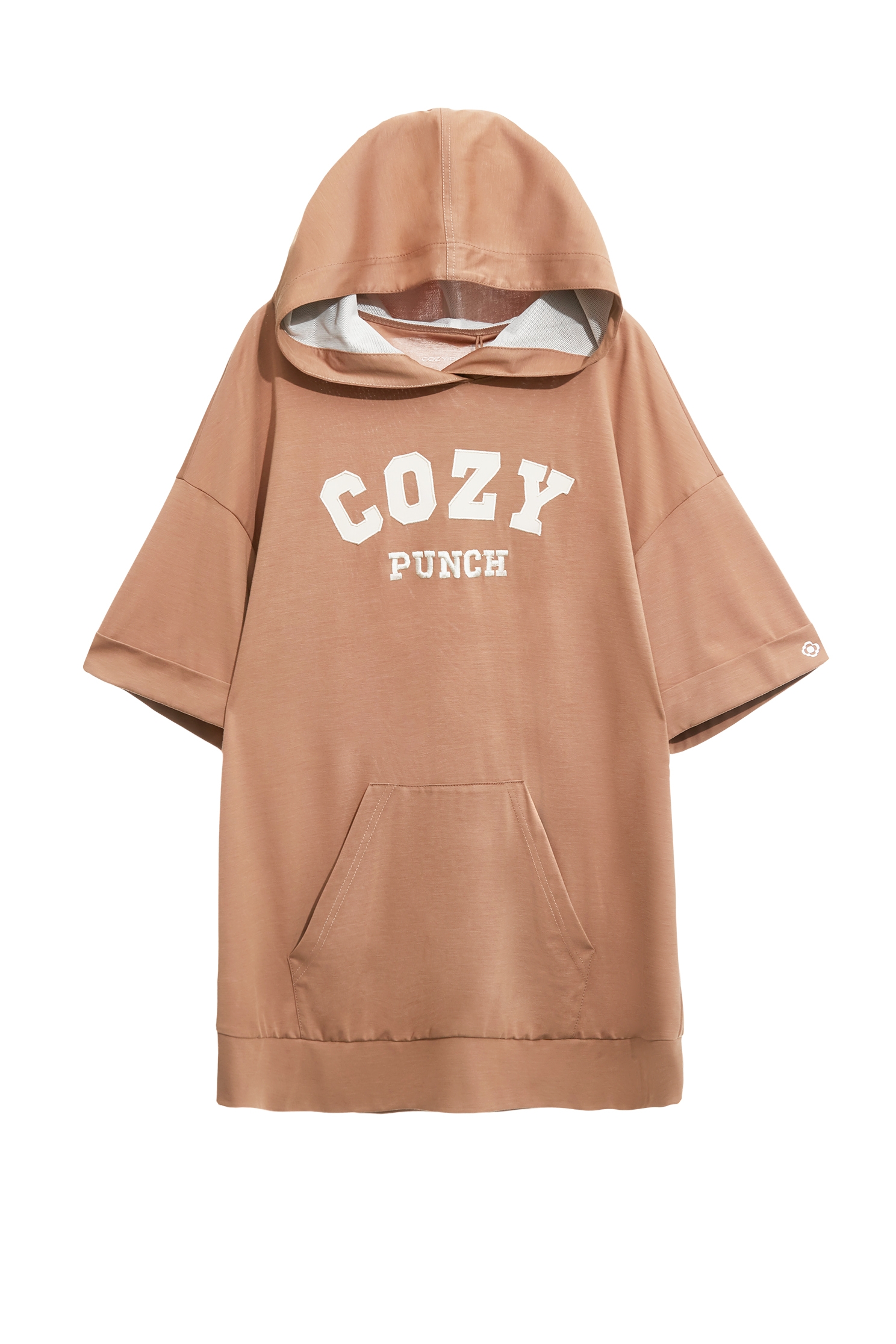 Caramel Casual Hoodie TeeCaramel Casual Hoodie Tee,COZY PUNCH,Tops,Embroidered,Hoodie tops,Season (AW) Look