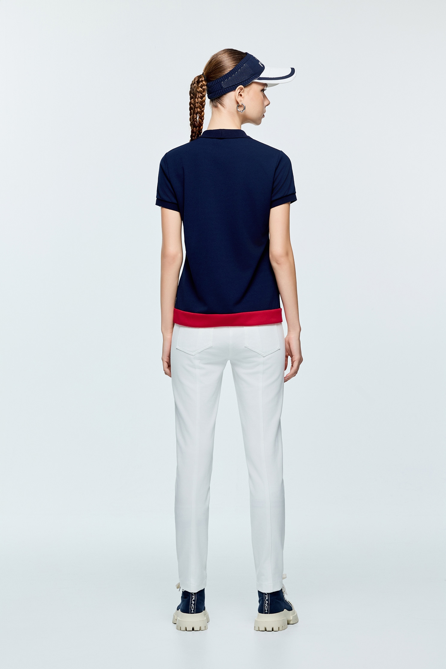 Contrast Hem Navy Polo TeeContrast Hem Navy Polo Tee,COZY PUNCH,Tops,Season (AW) Look