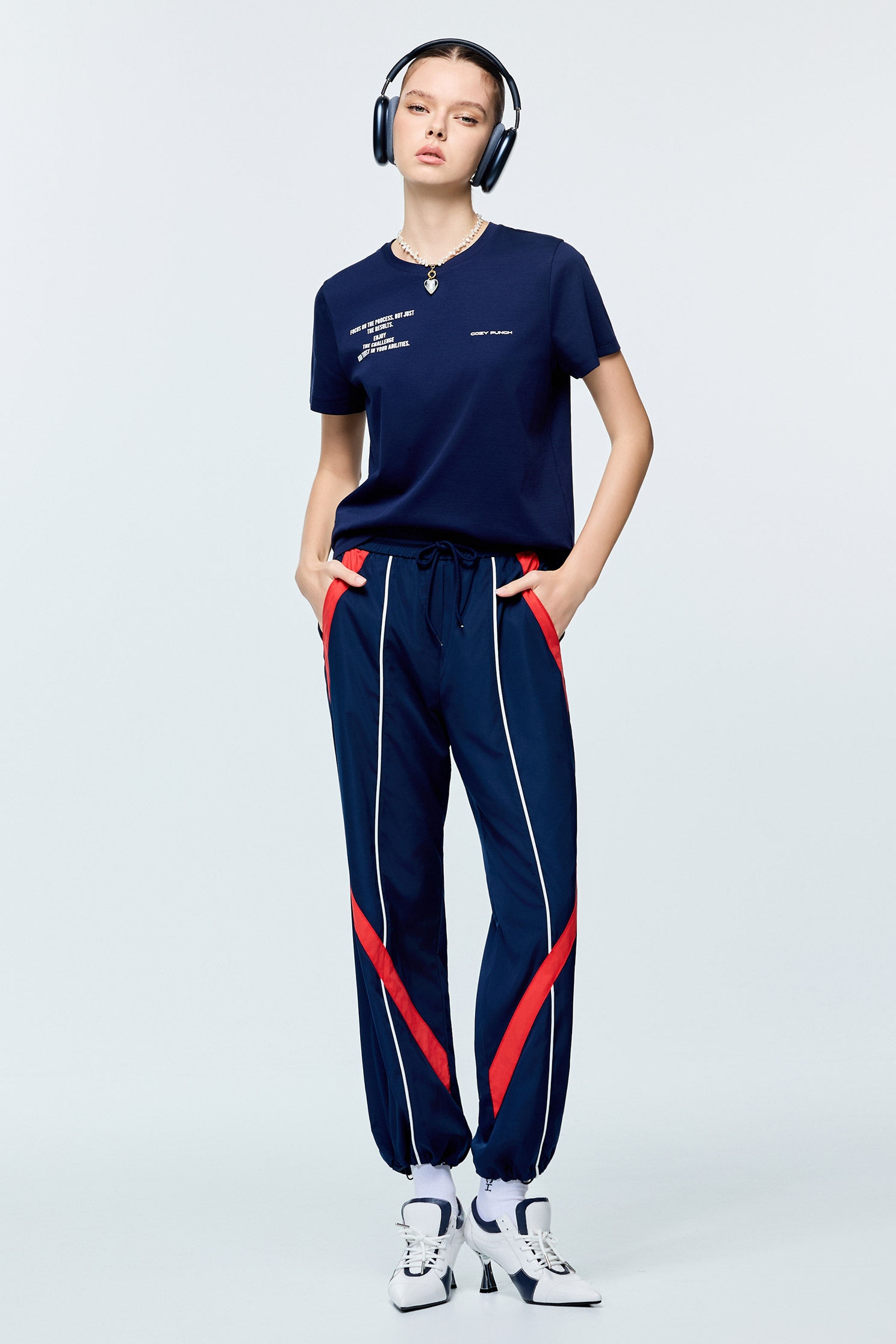 Navy Performance Short Sleeve TeeNavy Performance Short Sleeve Tee,COZY PUNCH,T-shirts,Tops,Season (AW) Look,Cotton