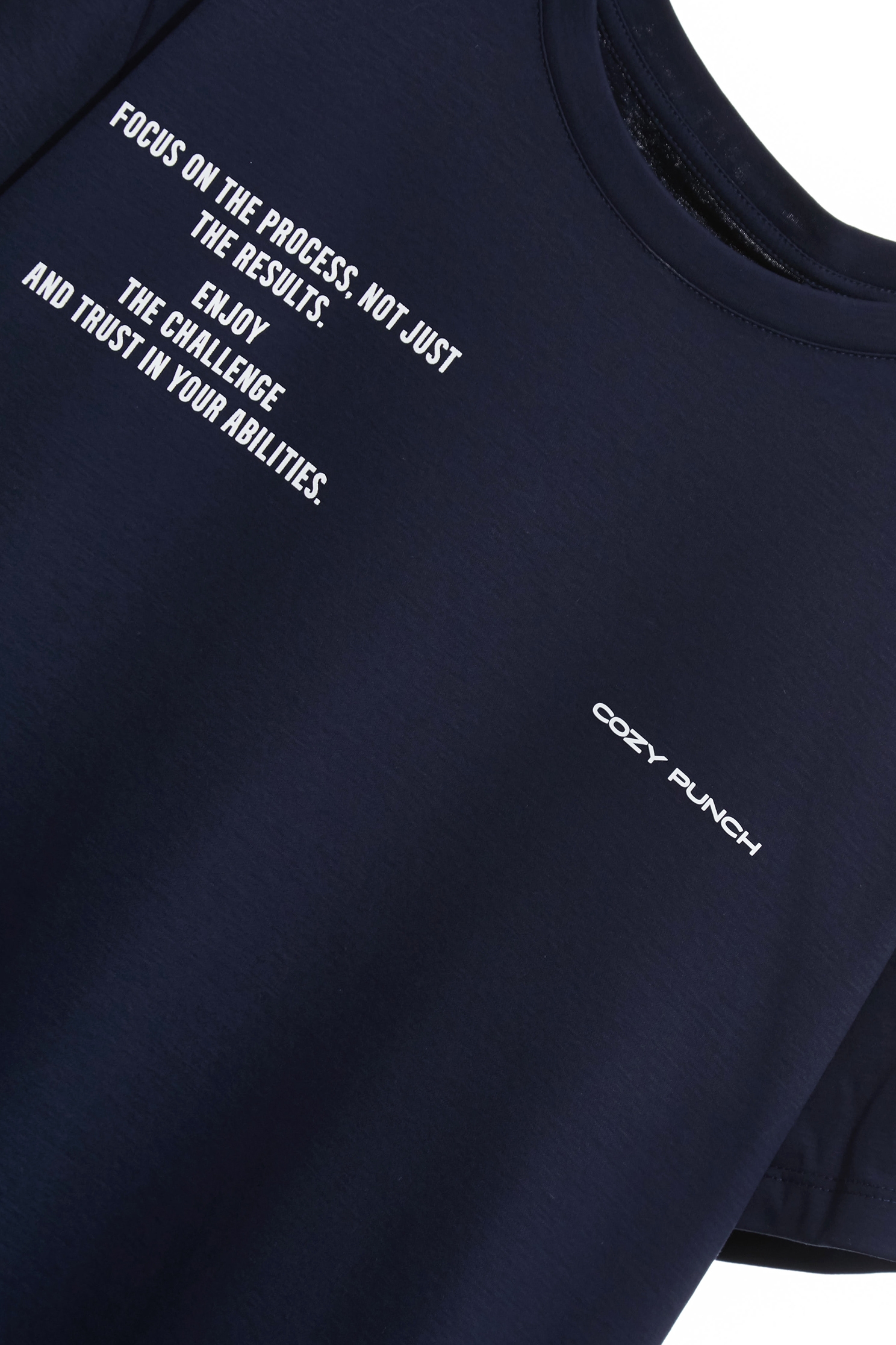 Navy Performance Short Sleeve TeeNavy Performance Short Sleeve Tee,COZY PUNCH,T-shirts,Tops,Season (AW) Look,Cotton