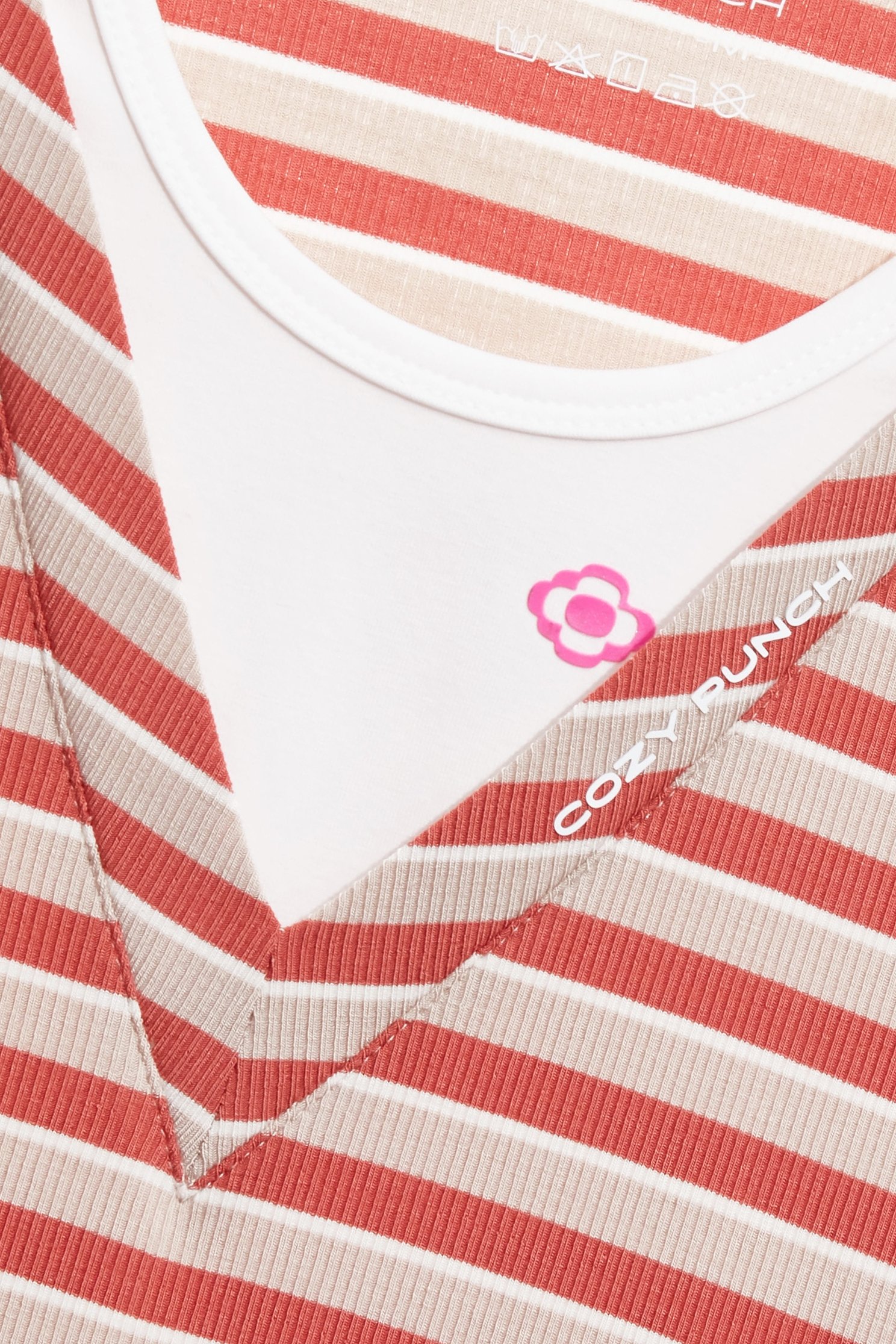 Fake Two Piece Stripe TeeFake Two Piece Stripe Tee,T-shirts,V-Neck T shirts,Tops,Season (AW) Look