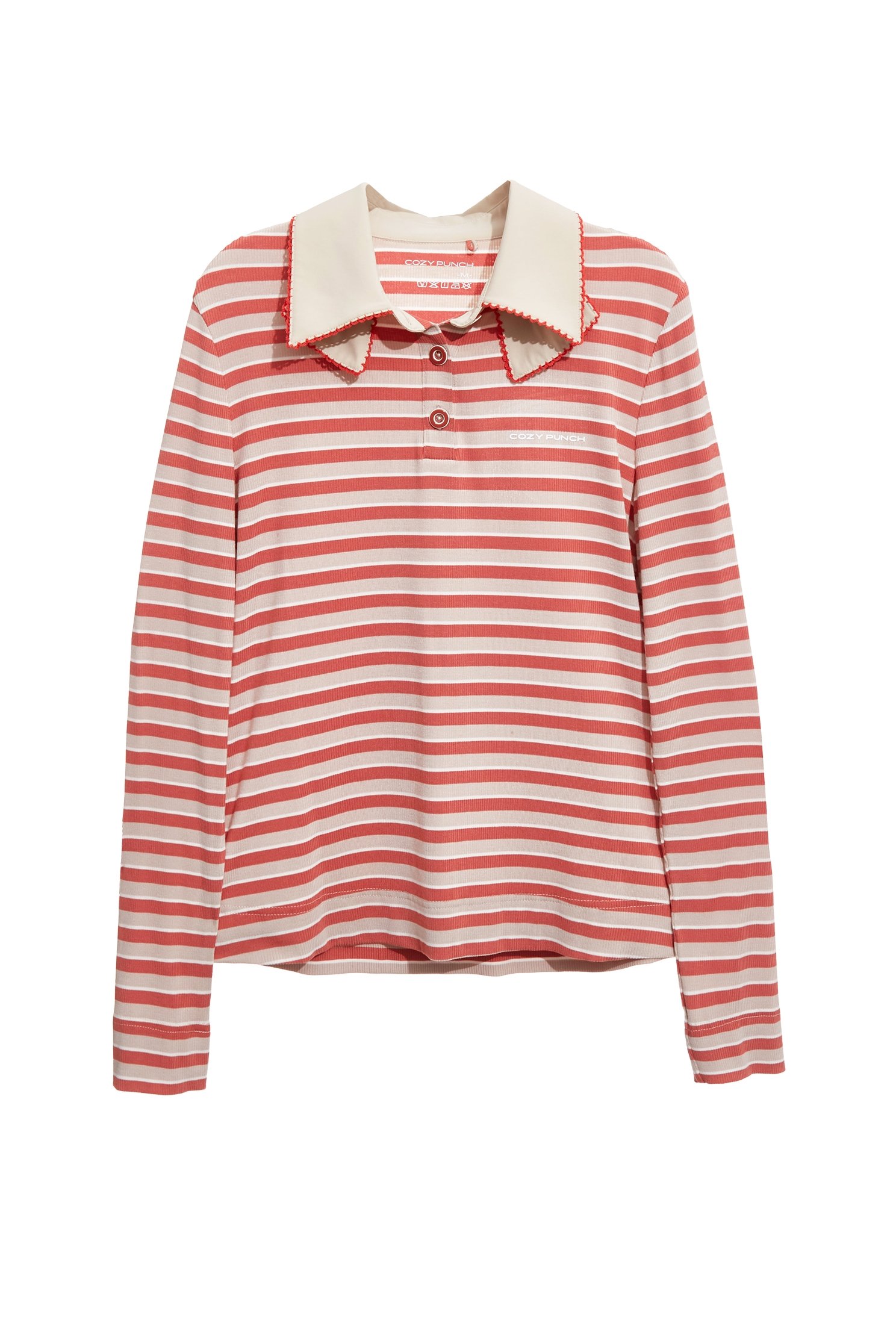 Stripe Long Sleeve Collared TopStripe Long Sleeve Collared Top,Tops,Season (AW) Look