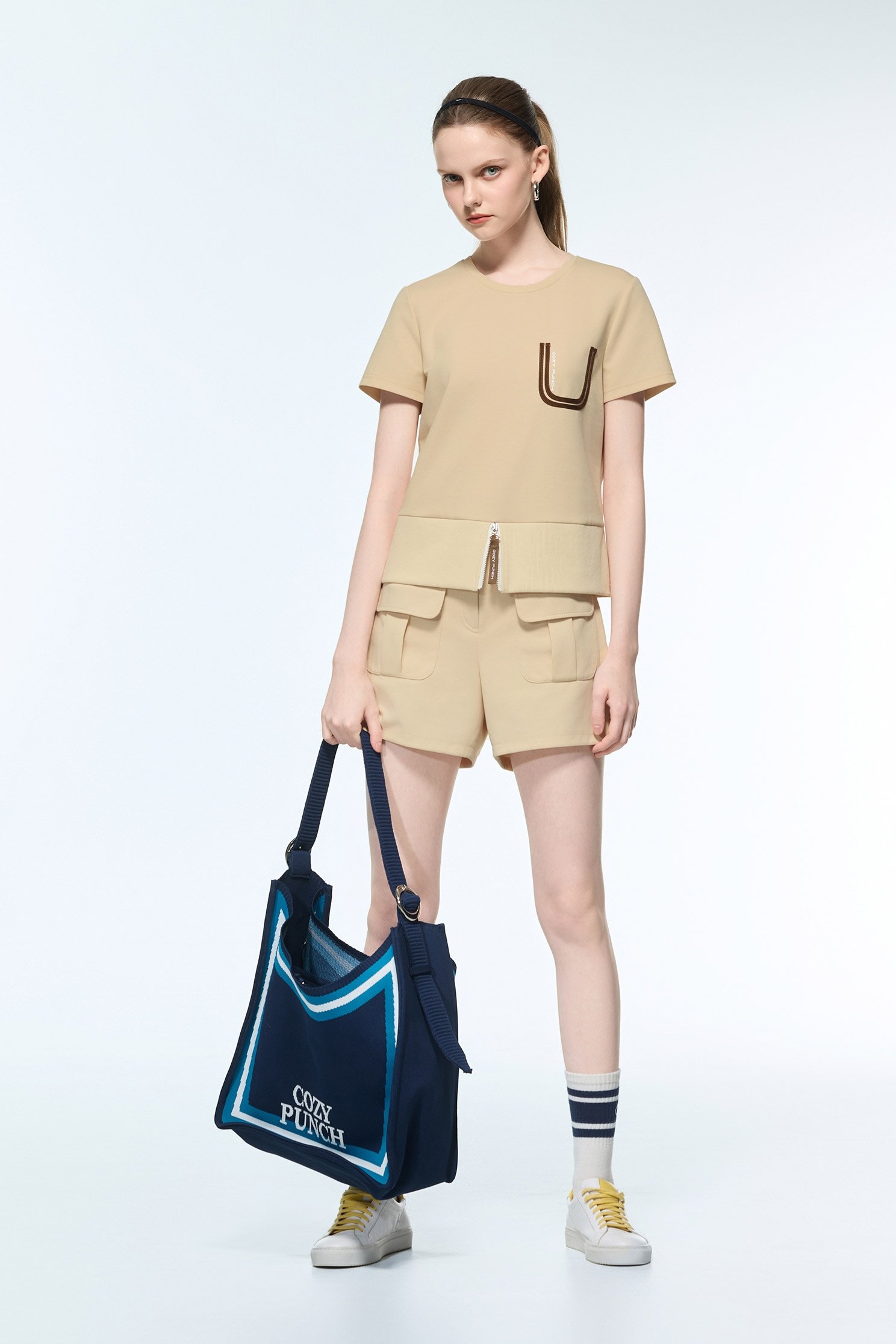 Rib Hem Short Sleeve TopRib Hem Short Sleeve Top,Tops,Season (AW) Look