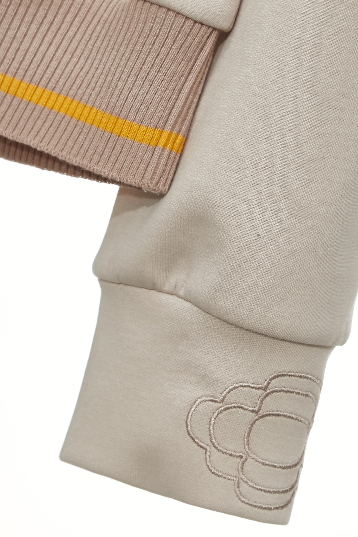 Light Wood Color Long Sleeve TopLight Wood Color Long Sleeve Top,COZY PUNCH,V-Neck T shirts,Tops,Embroidered,Season (SS) Look,Long sleeve tops