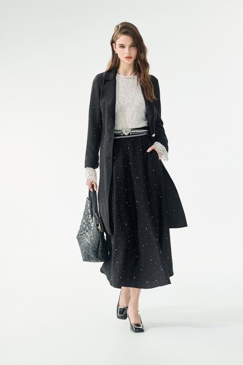 Pearl Detail Long Jacket,,Pearl Detail Long Jacket,Season (SS) Look,pearl,Midi skirts,Tops,Under shirts,Season (SS) Look,Knitted,Chiffon,black tops,Season (SS) Look,pearl,Mini skirts,Jackets,Outerwear,Season (SS) Look,pearl