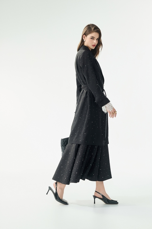 Pearl Detail Long Jacket,,Pearl Detail Long Jacket,Season (SS) Look,pearl,Midi skirts,Tops,Under shirts,Season (SS) Look,Knitted,Chiffon,black tops,Season (SS) Look,pearl,Mini skirts,Jackets,Outerwear,Season (SS) Look,pearl