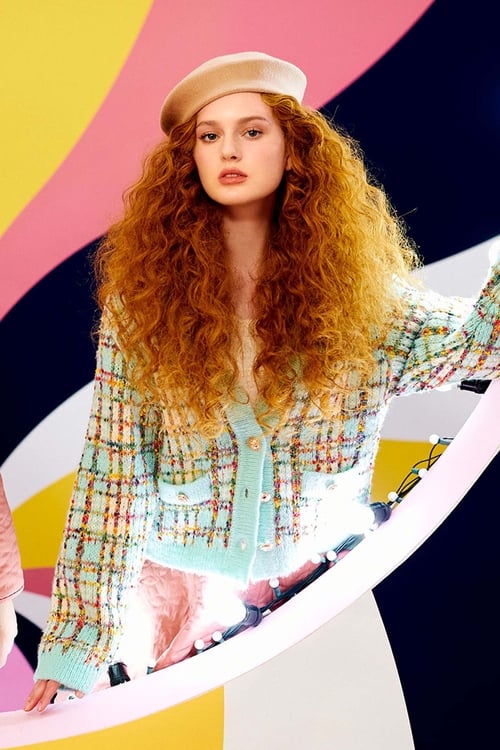 Oversize Tweed Knit Cardigan,Outerwear