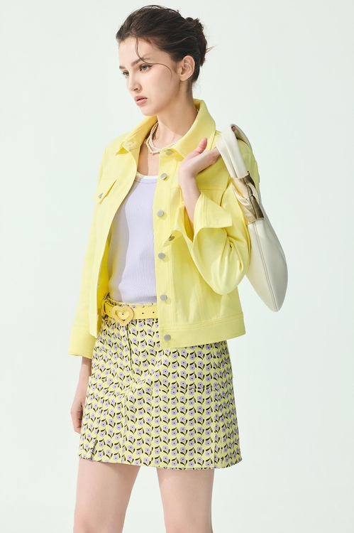 Yellow Denim Jacket,Season (SS) Look