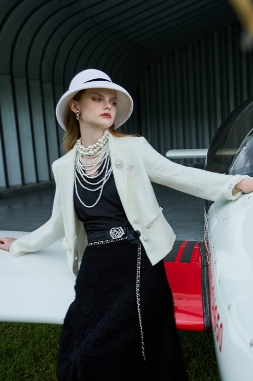 Off White Tweed Blazer,Jackets