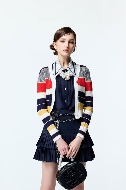 Multi Colour Stripe Knit Cardigan,Jackets