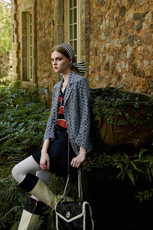 Navy Floral Embroidery Detail Blazer,Jackets