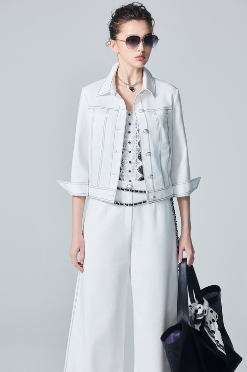 Contrast Stitch Lace Detail Jacket,,Contrast Stitch Lace Detail Jacket,sleeveless tops,White tops,Season (AW) Look,sleeveless tops,Chiffon,Dresses,Under shirts,Season (AW) Look,Chiffon,White skirts,Mini skirts,Season (AW) Look,Lace,Dresses,Season (AW) Look,Black dresses,Tops,Season (AW) Look,Culottes,Season (AW) Look,pants,Knitted,Black pants,Jackets,Outerwear,White outerwear,Season (AW) Look,Lace