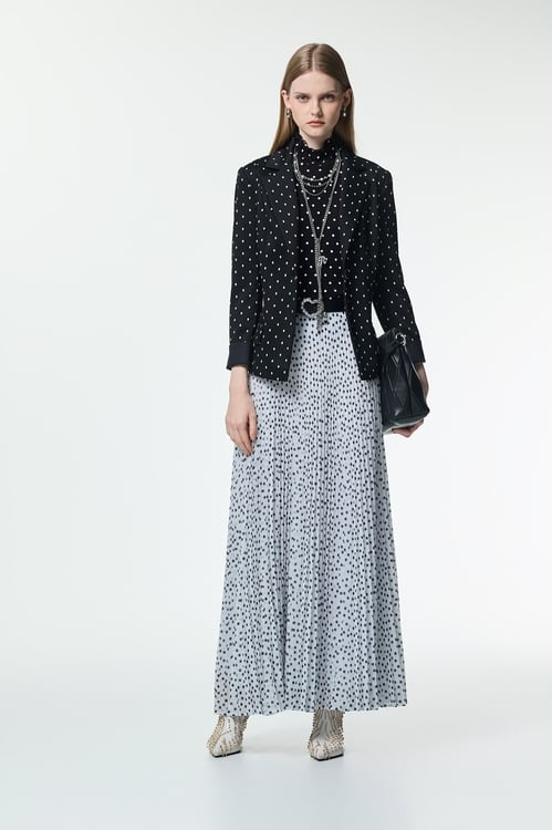 Classic Polka Dot Blazer,Outerwear