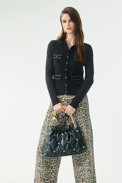 Turtleneck Knit Caramel Cardigan,Knitted coats