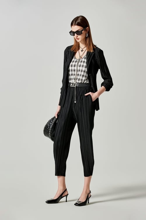 Full Pleated Mid Length Jacket,Belts,Belts
