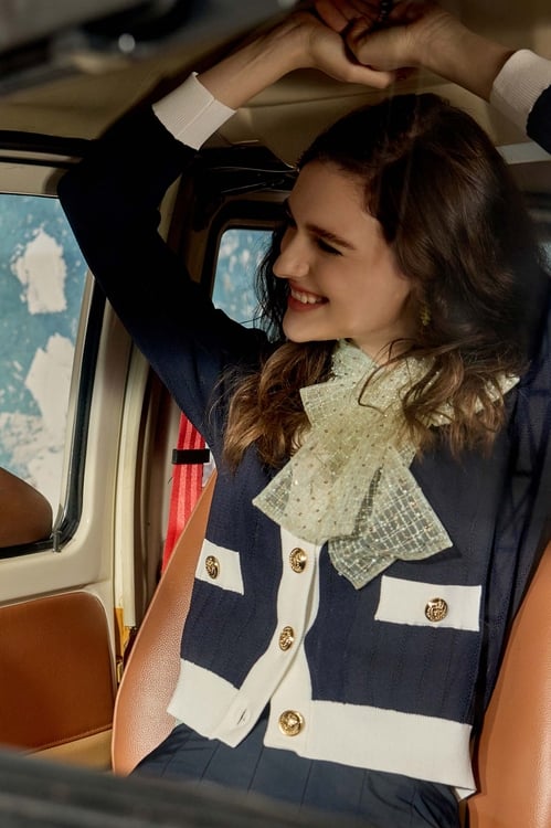 V-neck Navy Cardigan,Knitted coats