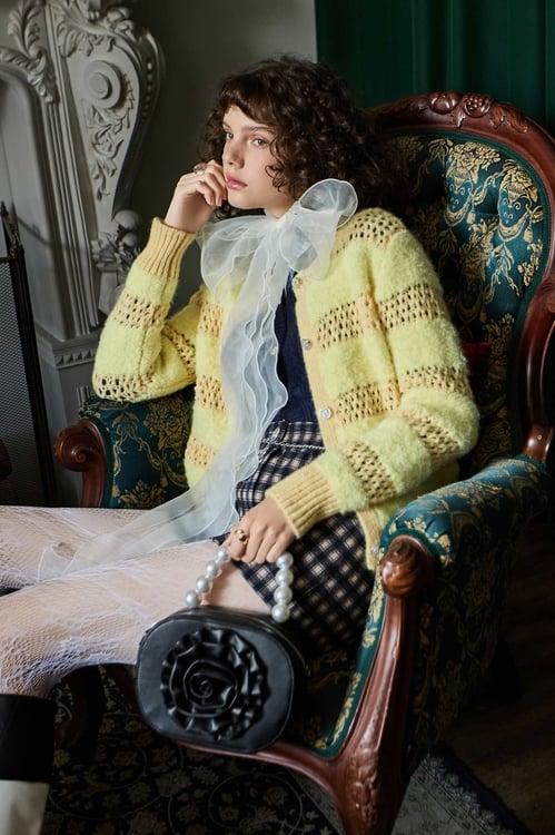 Hollow Out Knit Cardigan,Knitted coats