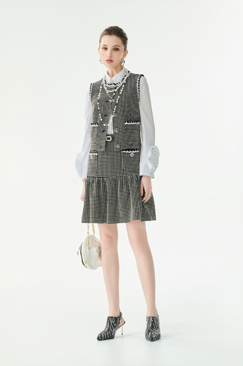 Patch Pocket Plaid Skirt,,Patch Pocket Plaid Skirt,Season (SS) Look,pearl,Midi skirts,Tops,Under shirts,Season (SS) Look,Knitted,Chiffon,black tops,Season (SS) Look,pearl,Mini skirts