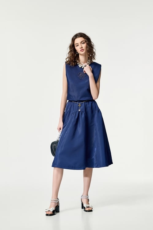 Navy Midi Puff Skirt,Tutu skirts,Tutu skirts