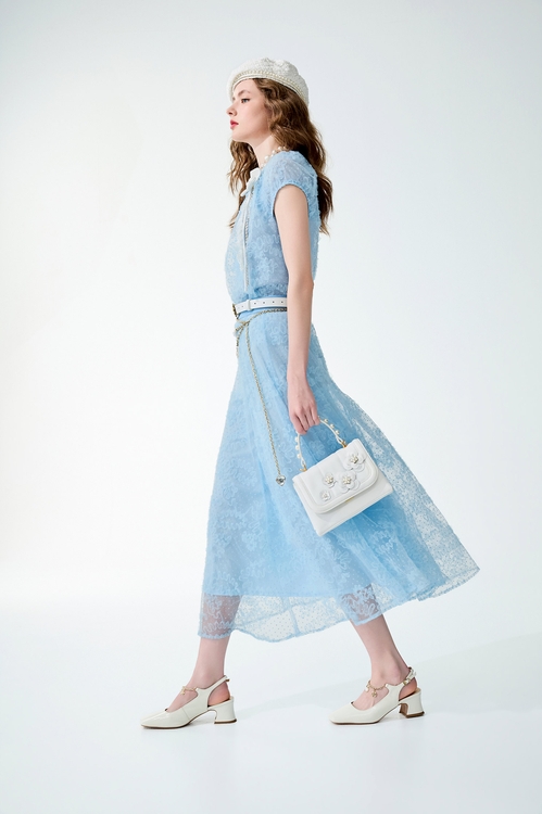 Contrast Flora Lace Maxi Skirt,,Contrast Flora Lace Maxi Skirt,Jackets,Outerwear,Season (SS) Look,Stripe,White outerwear,Knitted,Knitted coats,Season (SS) Look,Mesh fabric,Midi skirts