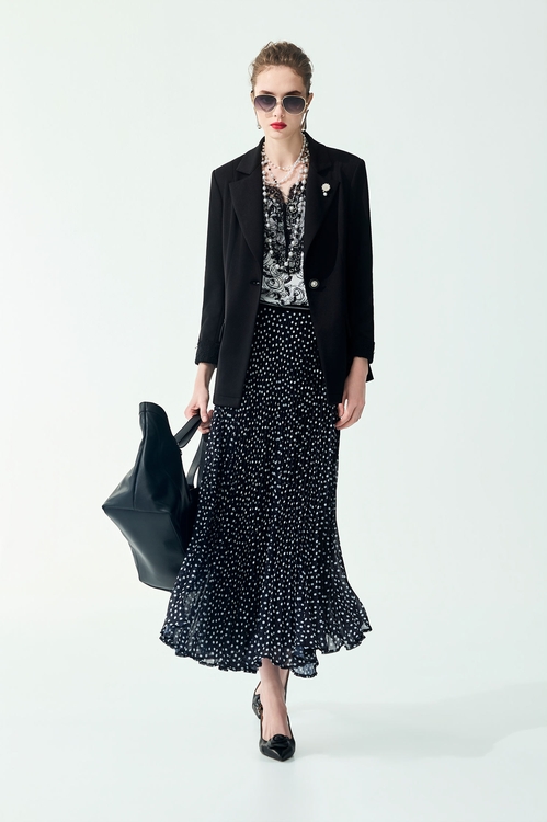 Polka Dot Print Palazzo Pants,,Polka Dot Print Palazzo Pants,Season (SS) Look,dotcollection,Chiffon,Chiffon skirts