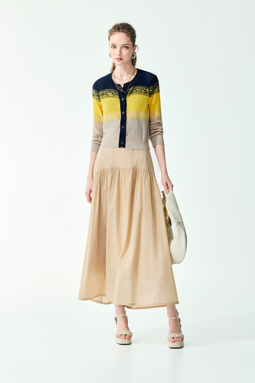 Casual Khaki Maxi Skirt,Midi skirts