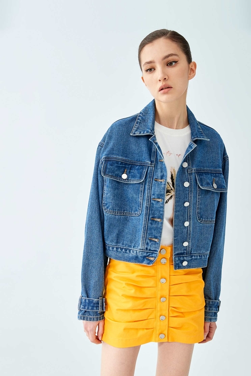 Pleated Orange Mini Skirt,mothergift