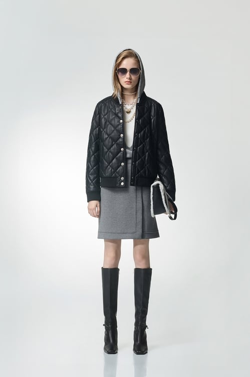 Front Panel Grey Skirt,A-Line skirts