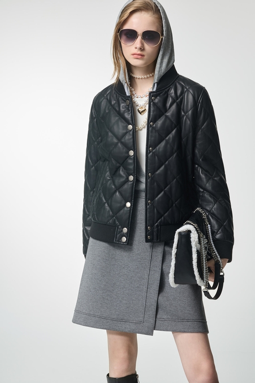 Front Panel Grey Skirt,A-Line skirts