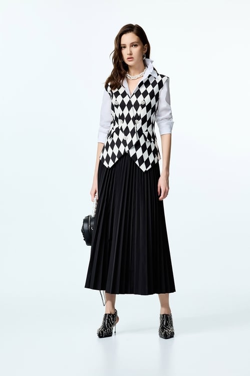 Pleated Maxi Black Skirt,Pleated skirts