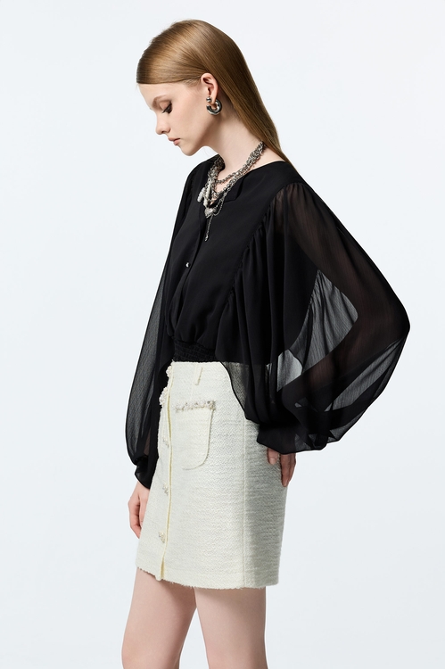 Off White Tweed Skirt,Mini skirts