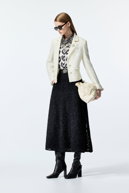 Full Lace Maxi Skirt,Black skirts