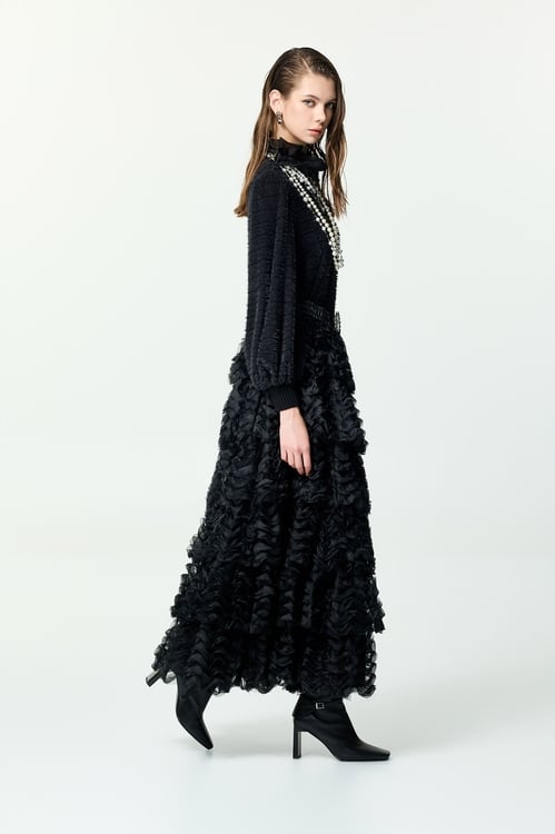 Organza Ruffle Tiered Maxi Skirt,,Organza Ruffle Tiered Maxi Skirt,Tops,Season (AW) Look,Knitted,black tops,Jackets,Outerwear,Season (AW) Look,Black outerwear,Tops,Season (AW) Look,black tops,Tops,pearl,Season (AW) Look,Knitted,Knitted tops,black tops,Dresses,Season (AW) Look,Black dresses,Denim,Jeans,Season (AW) Look,pants,Black jeans,Black pants,Jackets,Outerwear,Season (AW) Look,Season (AW) Look,Mesh fabric,Midi skirts,Black skirts