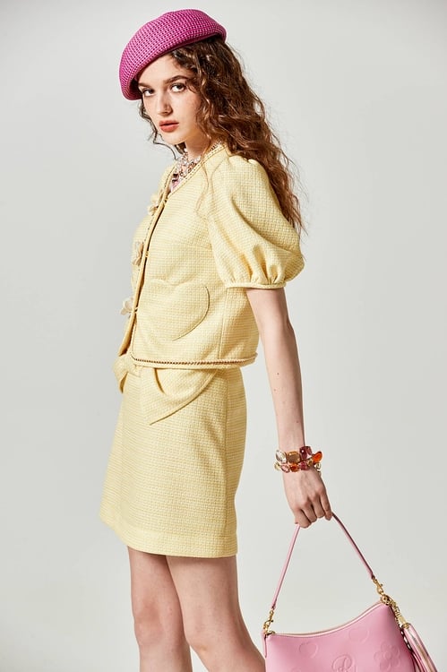 Front Bow Detail Mini Skirt,,Front Bow Detail Mini Skirt,Season (SS) Look,Mini skirts