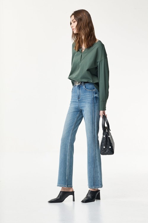 Basic Boot Leg Jeans,Bell-bottoms,Bell-bottoms,Bell-bottoms